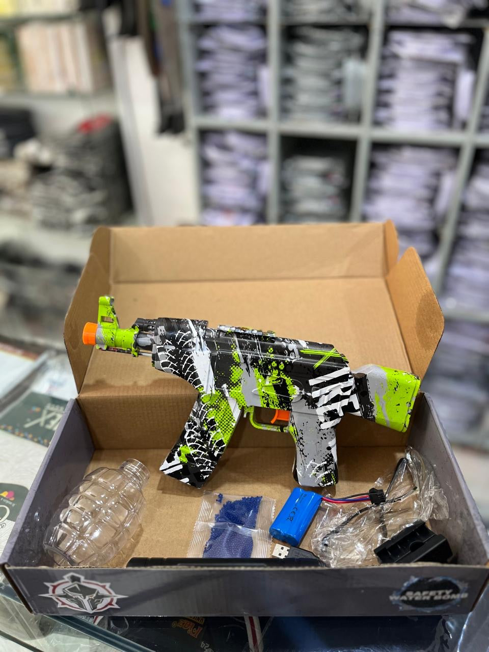 Shooting League AK-47 Mini Gel Blaster – Crystal Water Beads Gun