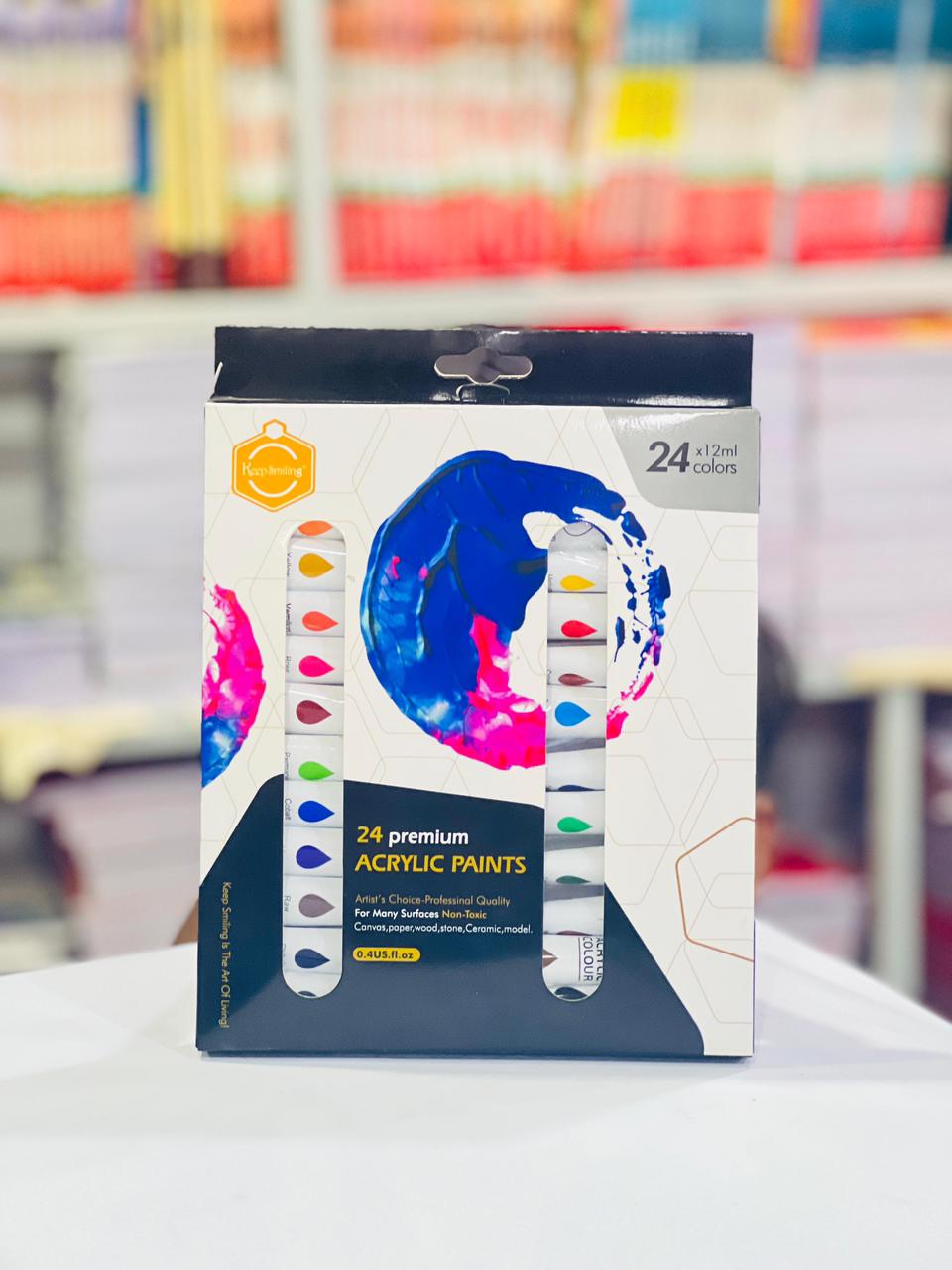 Acrylic Color Tube Set (24 Colors × 12ml)