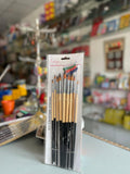 Round Indigo Artist Brush Set (10 Pcs)