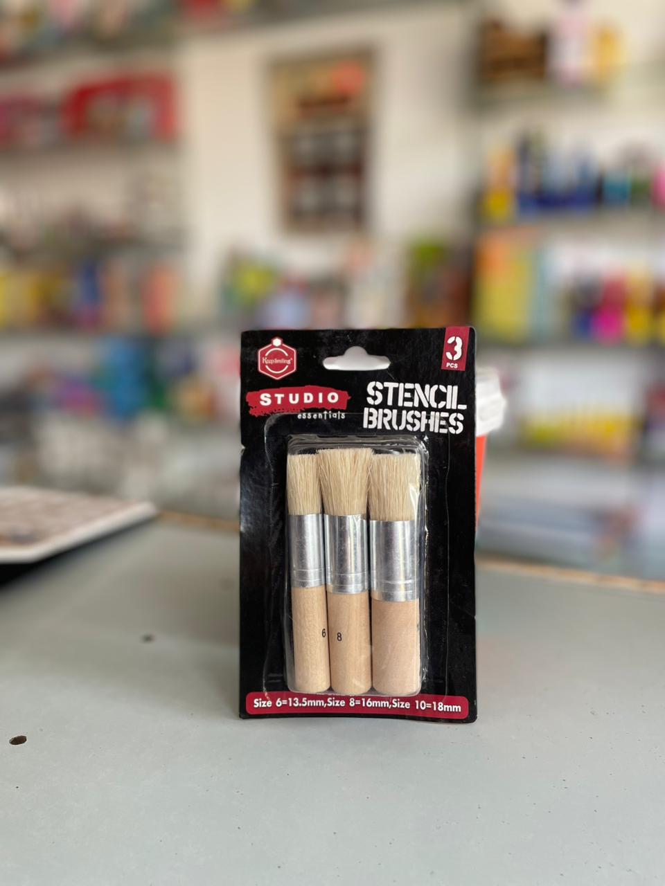 Stecils Brushes Set (3-pcs)