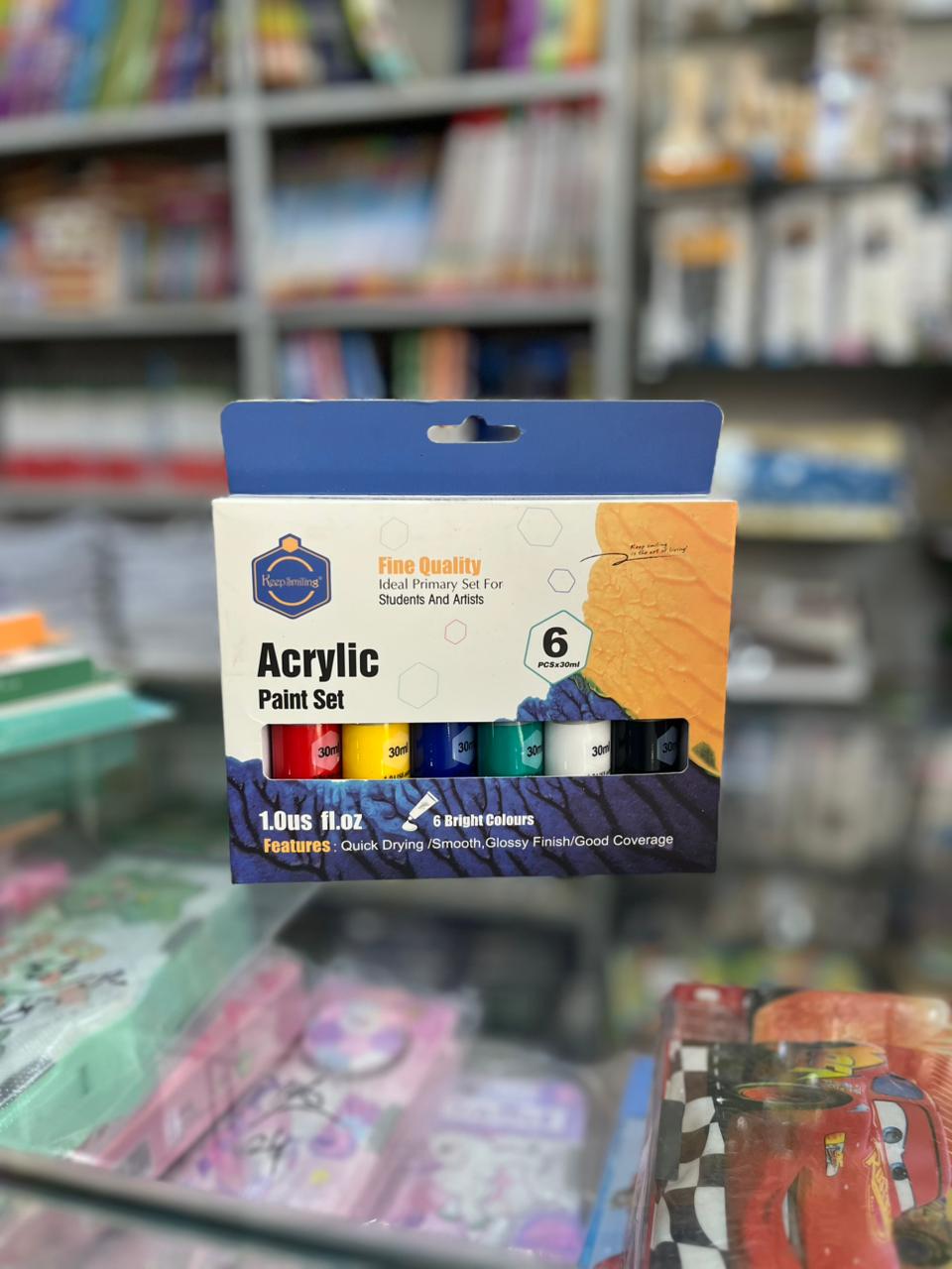 Acrylic Paint Set – 6 Colors (30ml Each / 1.0 US fl. oz)