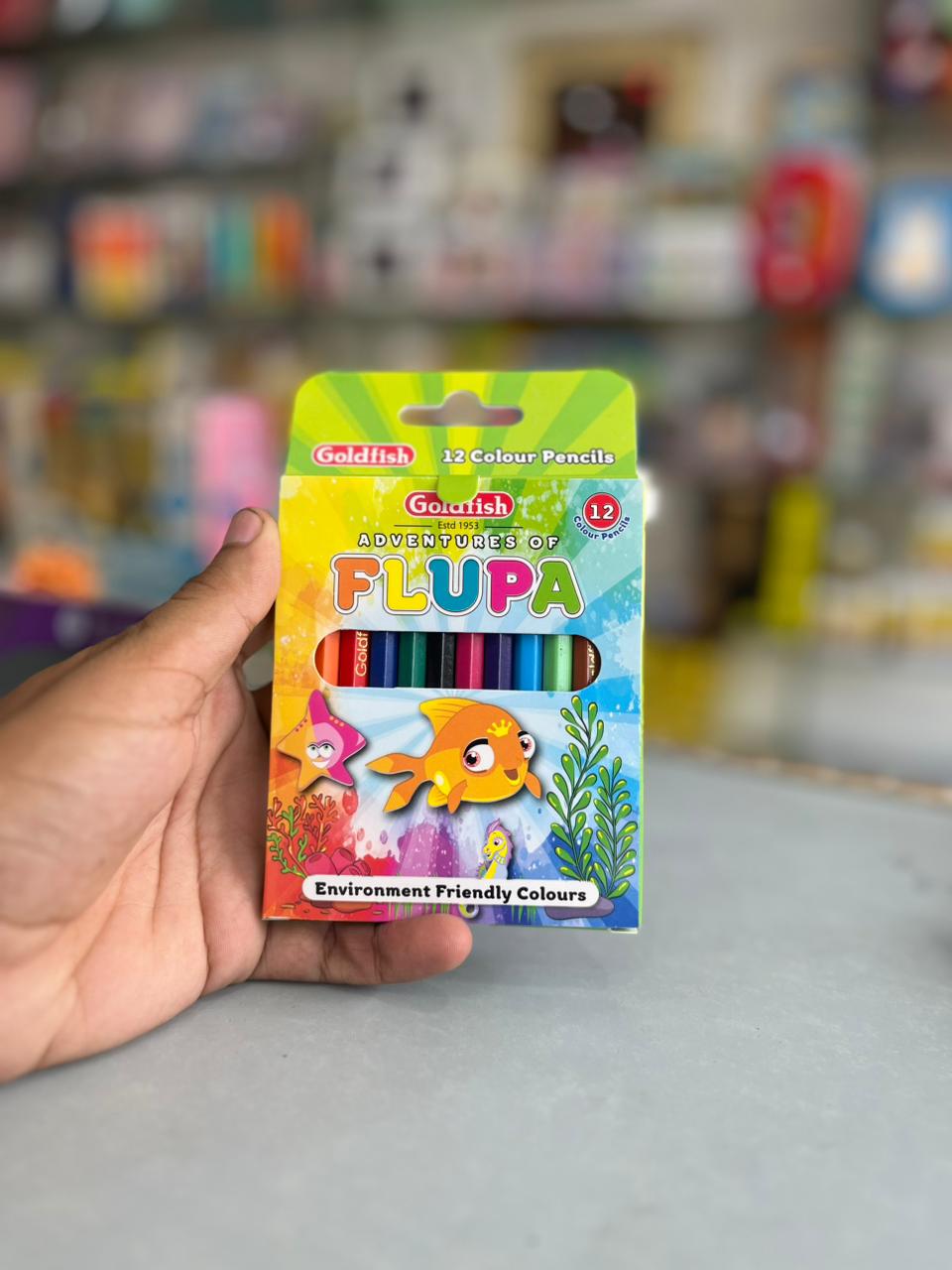 Goldfish Adventures of FLUPA Jumbo Wax Crayons – 12 Colours Pack
