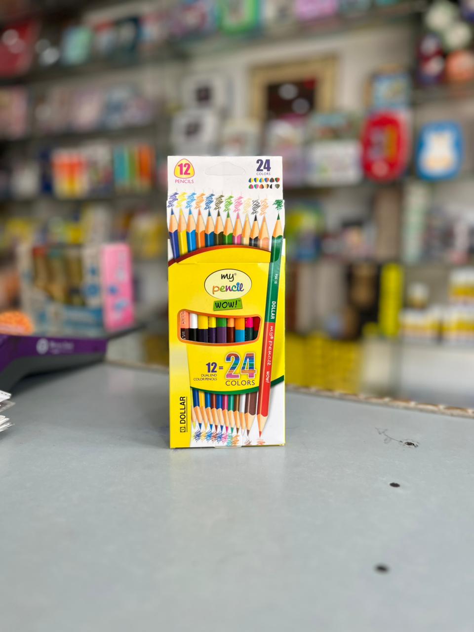 Dollar My Pencil Wow – 12 Dual End Color Pencils (24 Colors)