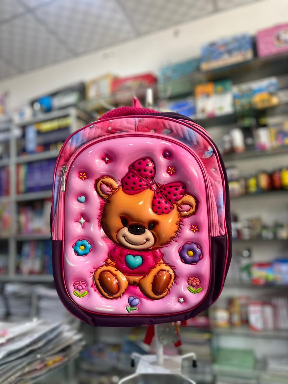 Cute Teddy Bear 3D Hard Shell School Bag for Girls