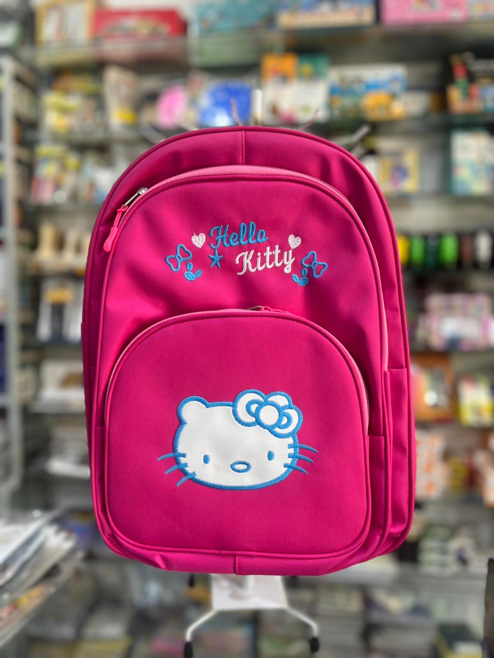 Cute Hello Kitty Embroidered Pink School Backpack for Girls