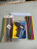Professional Hot Melt Glue Gun & Multi-Color Glue Sticks Kit