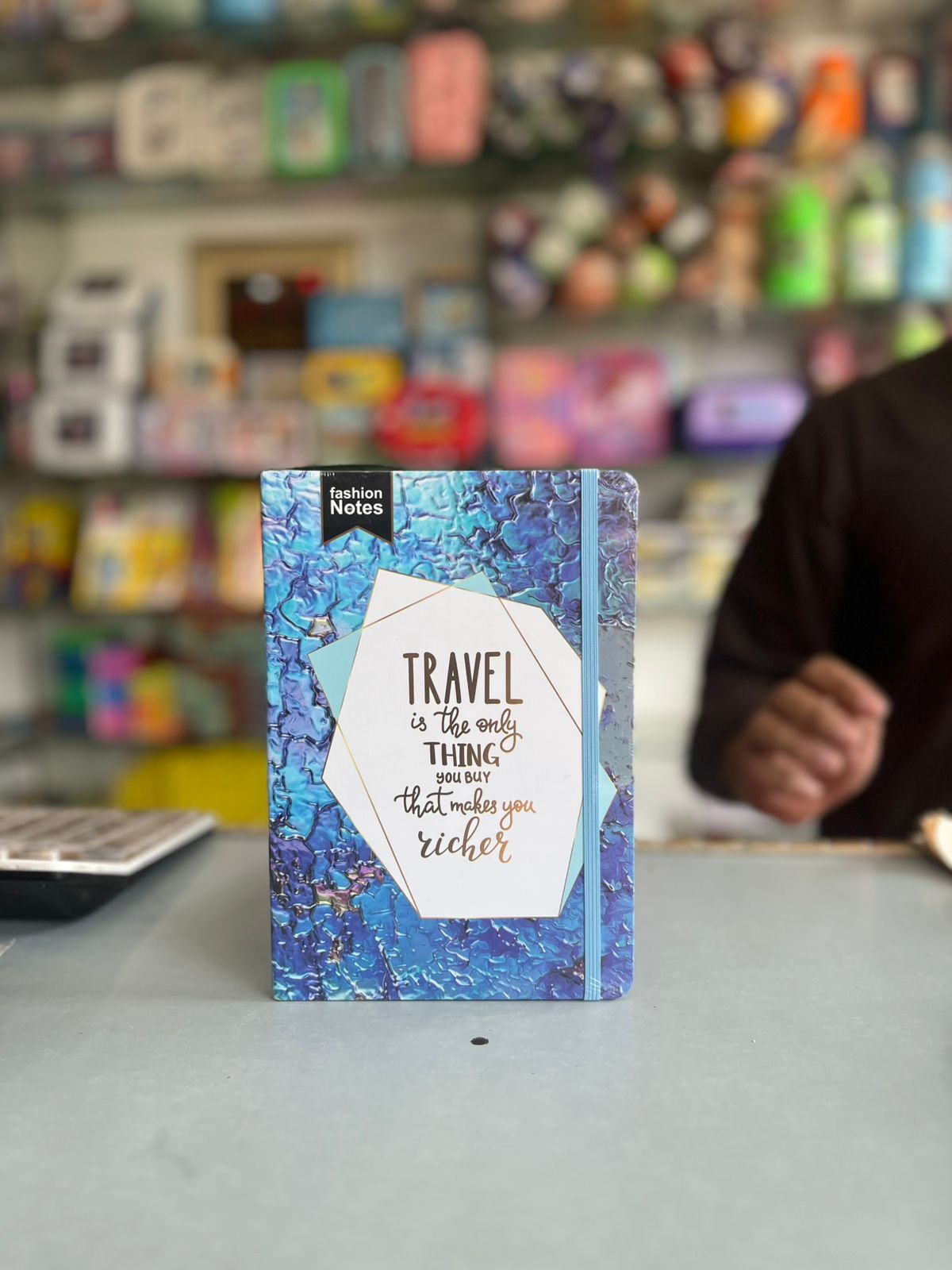 Premium Travel Quotes Hardbound Elastic Diary