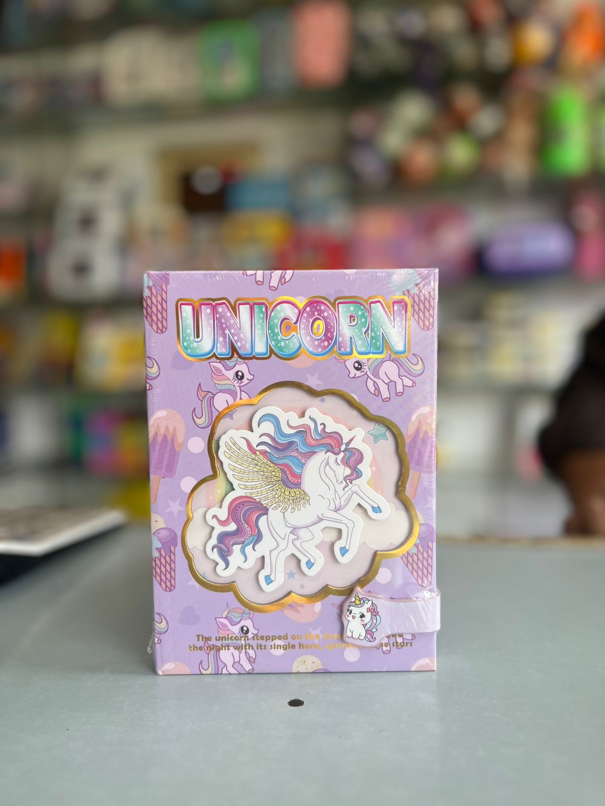 Cute Magical Unicorn Purple Premium Magnetic Closure Diary