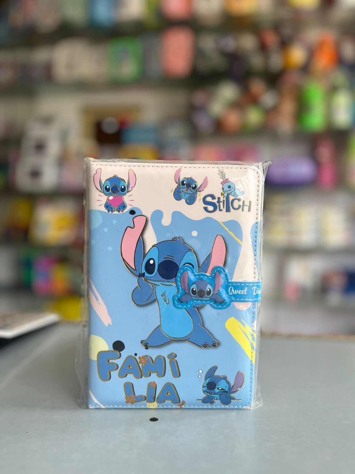 Cute Stitch "Familia" Premium Magnetic Closure Diary