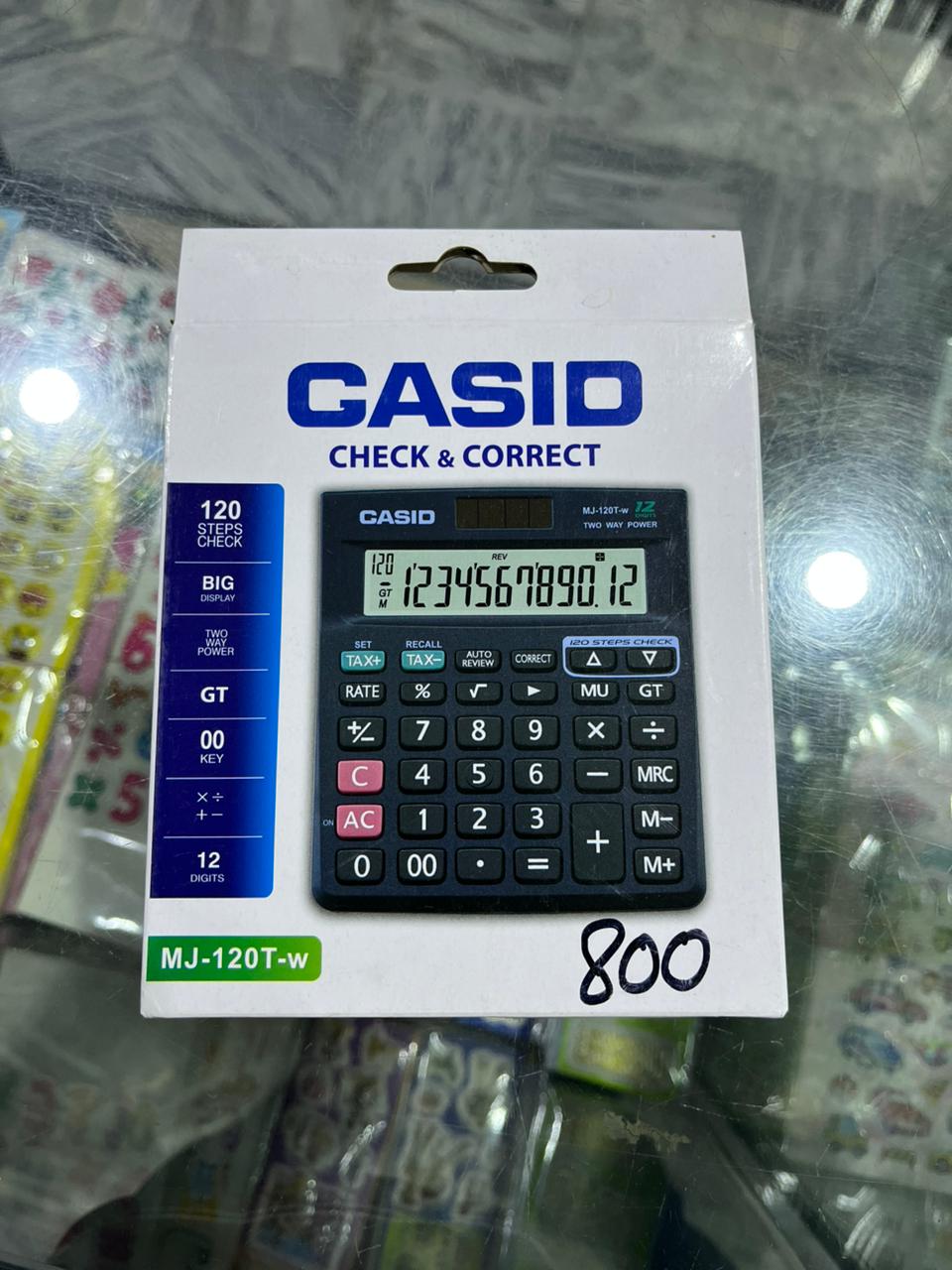 CASID MJ-120T-w 12-Digit Check & Correct Calculator