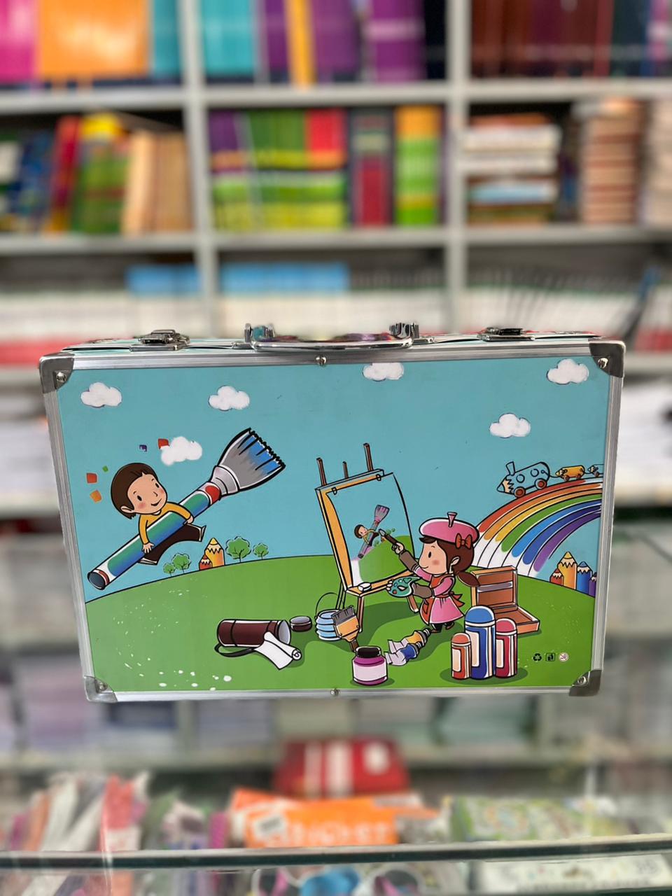 Kids Deluxe Aluminum Case Art & Painting Set (Multi-Tier)