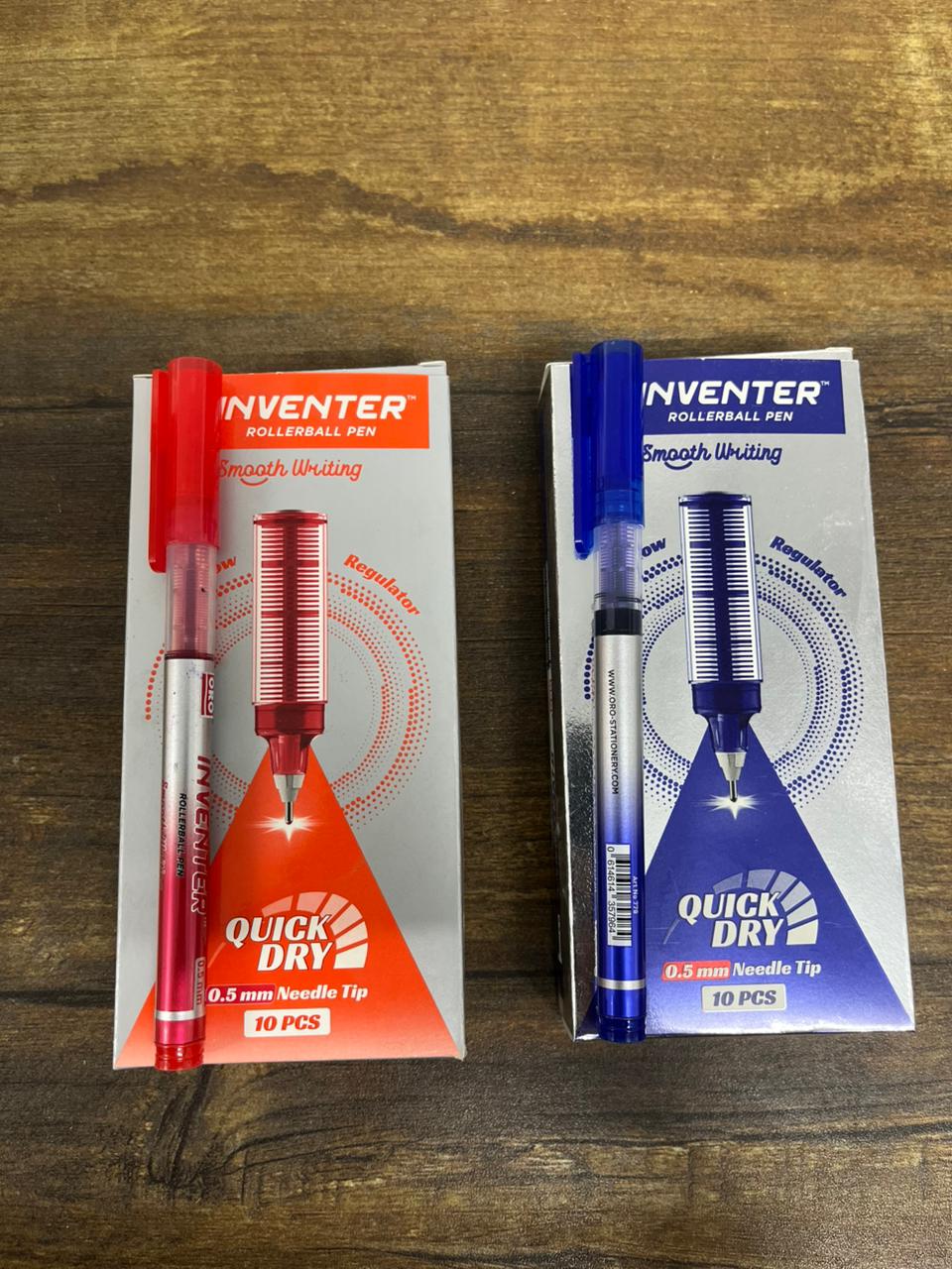 ORO Inventer Quick Dry Rollerball Pen (0.5mm Needle Tip) – Pack of 10