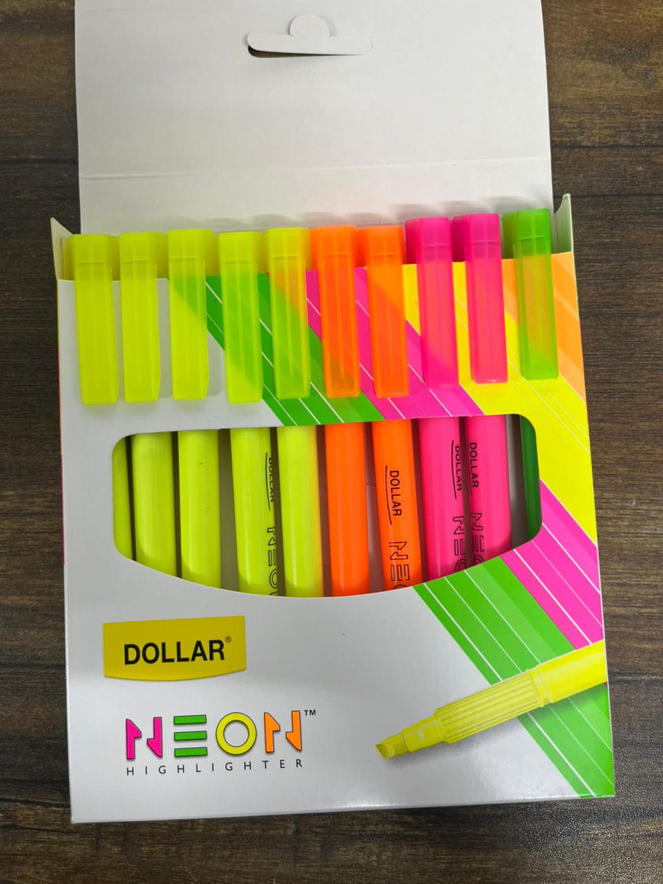 Dollar Neon Highlighter(small) 10 pcs