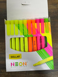 Dollar Neon Highlighter(small) 10 pcs