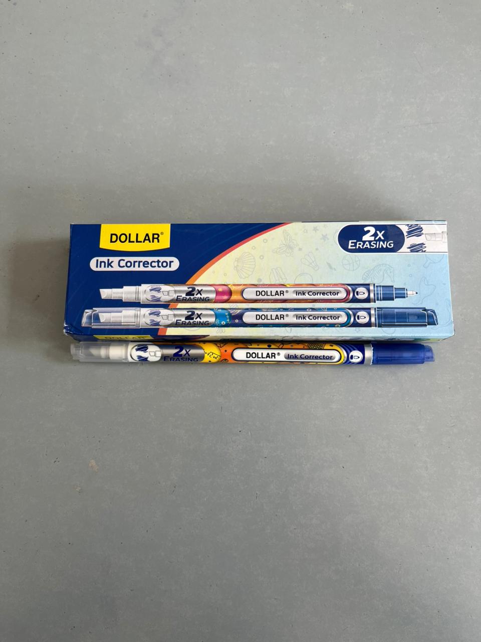 Dollar Dual-Tip Ink Corrector Eraser Pen (2x Erasing) – Pack of 10