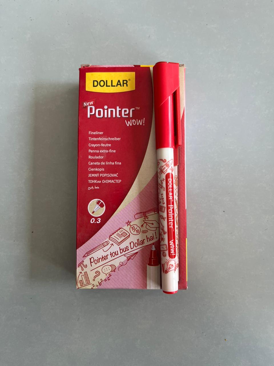Dollar Pointer WOW! Fine Tip Fineliner (0.3mm) – Pack of 10