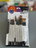 Keep Smiling 12 Pcs Multi-Shape Artist Brush Set with 1" Wide Wash Brush (A6094)