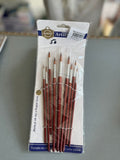 Keep Smiling 9-Piece Professional Round Artist Paint Brush Set (A6304R) – Mahogany Wooden Edition