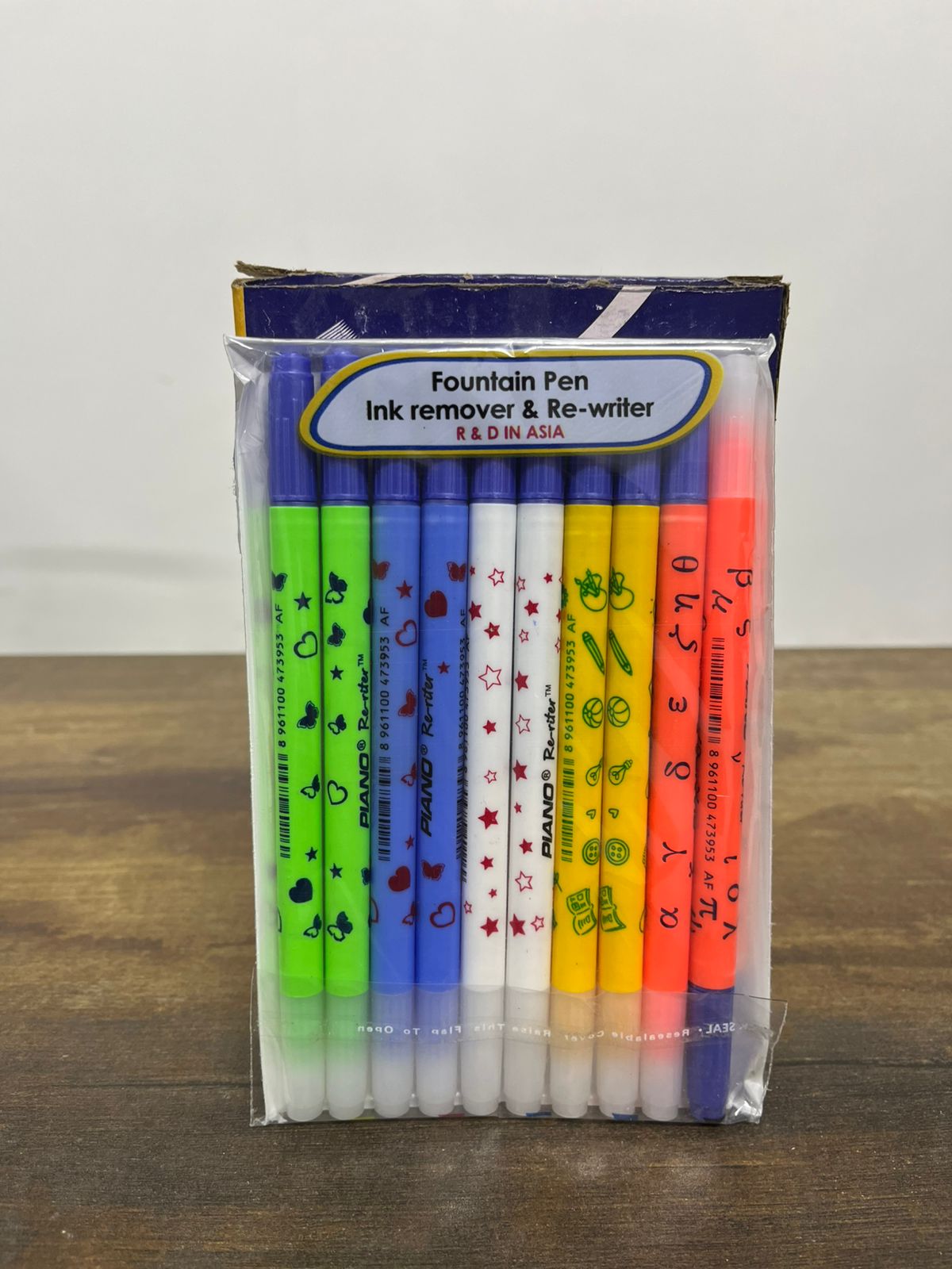 Piano Fountain Pen Ink Remover & Re-writer (Multi-Colored Pack)
