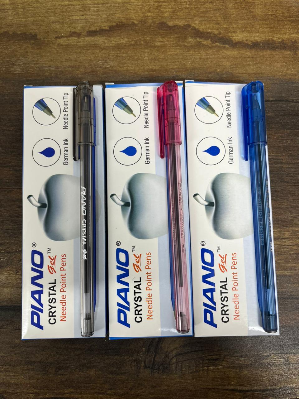 Piano Crystal Gel™ Needle Point Pens – (Pack of 10 Pcs Each Color)