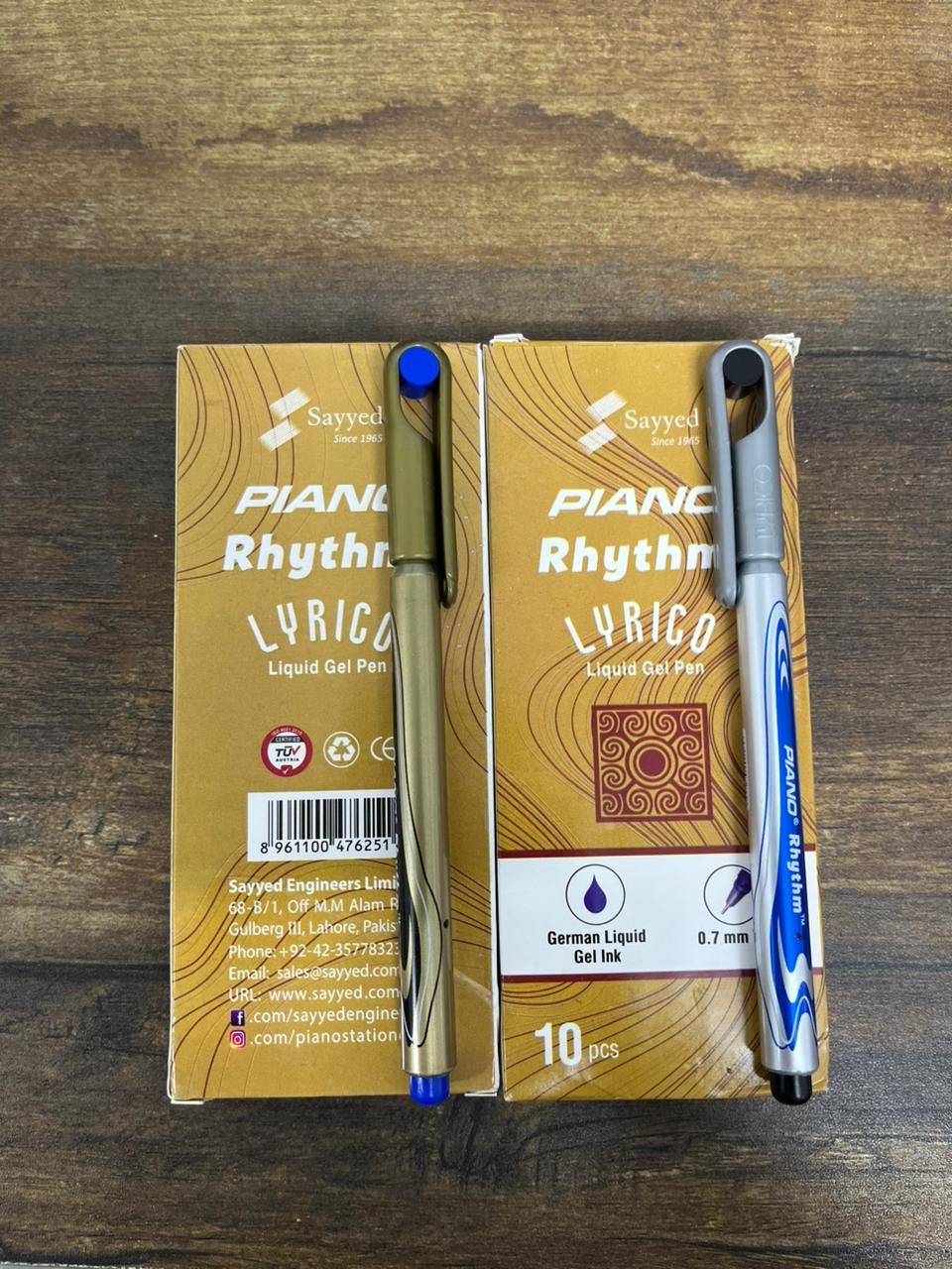Piano Rhythm Lyrico Liquid Gel Pen – (Pack of 10 Pcs Each Color)