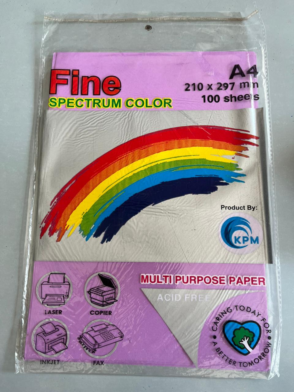 Fine Spectrum A4 Multi-Purpose Colored (Computer) Paper - 100 Sheets Pack