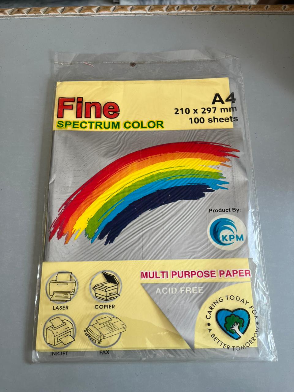 Fine Spectrum A4 Multi-Purpose Colored (Computer) Paper - 100 Sheets Pack