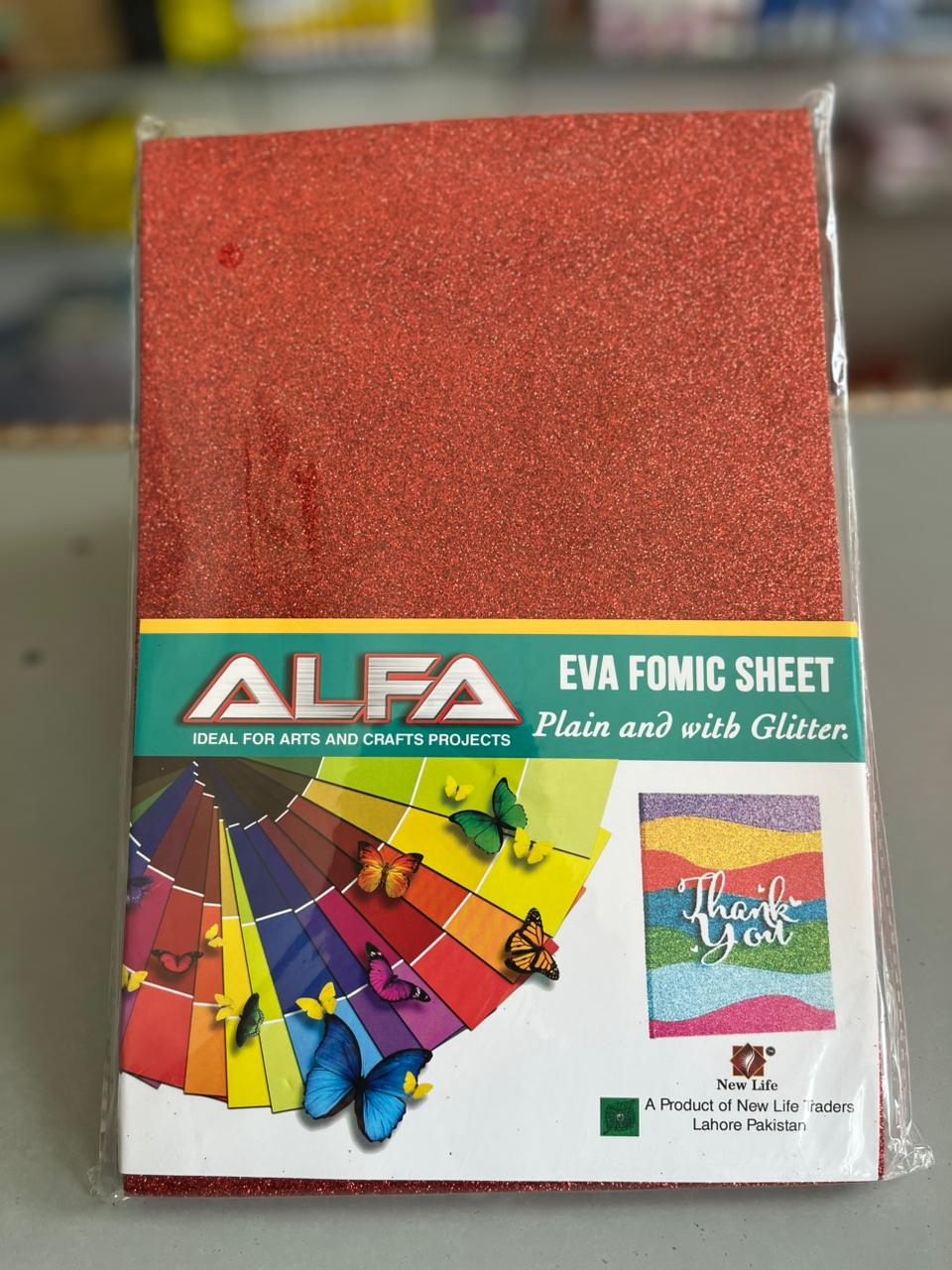 Self-Adhesive Glitter EVA Foam Sheets – Pack of 100 ( Also Customization)