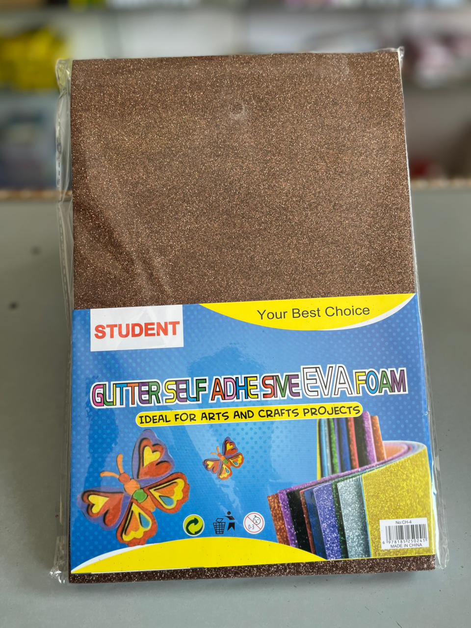 Self-Adhesive Glitter EVA Foam Sheets – Pack of 100 ( Also Customization)