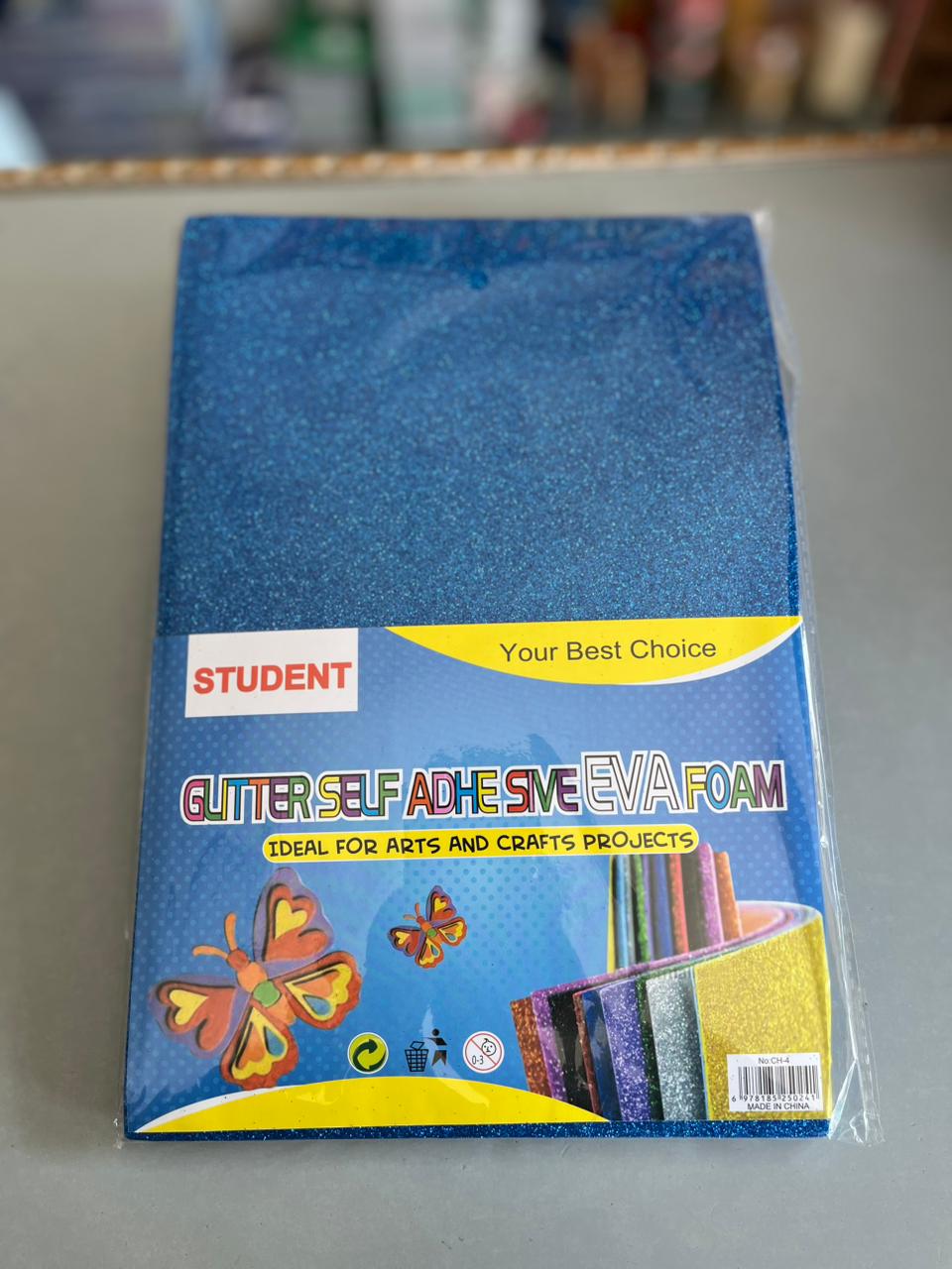 Self-Adhesive Glitter EVA Foam Sheets – Pack of 100 ( Also Customization)