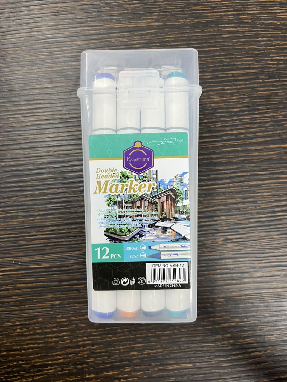 Keep Smiling Double-Headed Alcohol-Based Sketch Markers (12 & 24 Pcs)