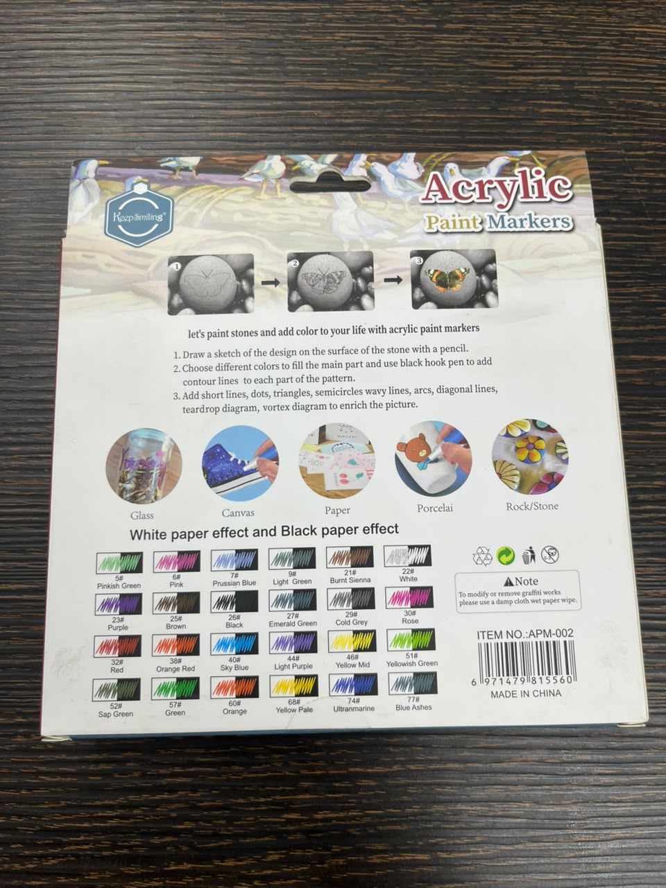 Keep Smiling Acrylic Paint Markers (12 & 24 Piece Set)