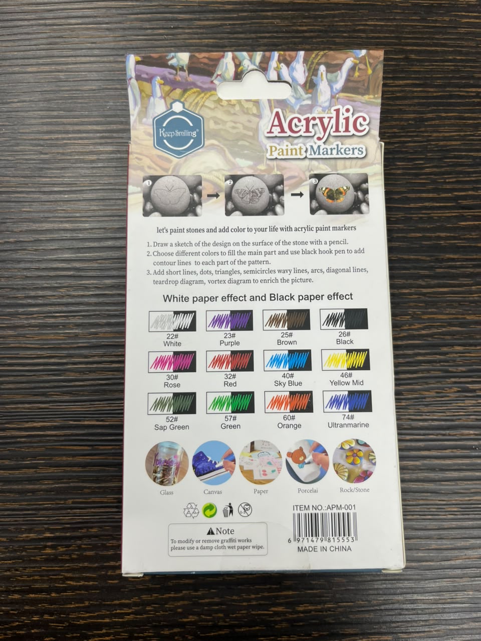 Keep Smiling Acrylic Paint Markers (12 & 24 Piece Set)