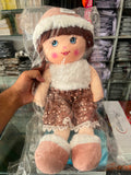 Plush Rag Doll Toy with Sequin Skirt