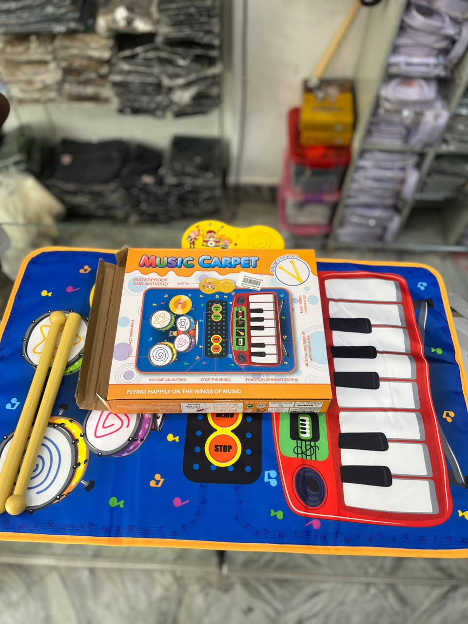 2-in-1 Musical Piano and Drum Carpet Playmat