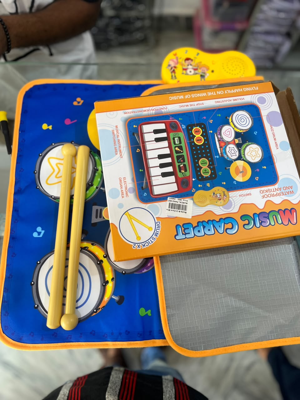 2-in-1 Musical Piano and Drum Carpet Playmat