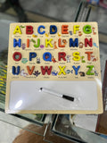 Wooden Alphabet Learning Puzzle with Whiteboard – Kids Educational Toy