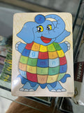 Wooden Alphabet Learning Puzzle - Elephant Shape