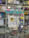 Cute Train Mini Canvas Painting Set with Easel - 10x10cm Art Kit