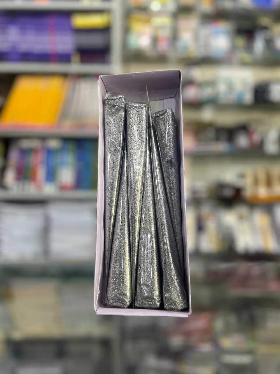 silver Glitter Mehndi Cones - Pack of 5 - Shimmering Party Mehndi for Eid, Weddings & Bridal