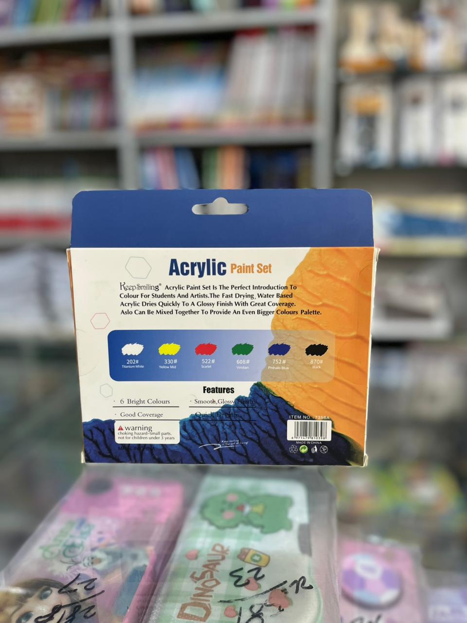 Acrylic Paint Set – 6 Colors (30ml Each / 1.0 US fl. oz)