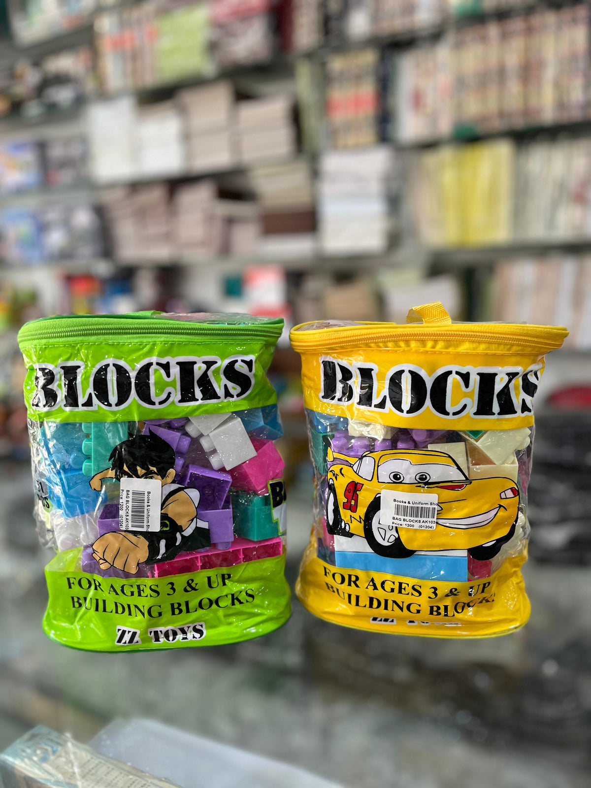Blocks With Cartoon Zip Bag.