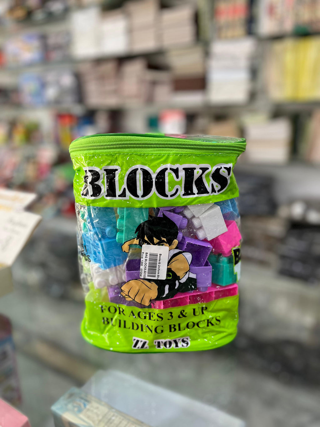 Blocks With Cartoon Zip Bag.